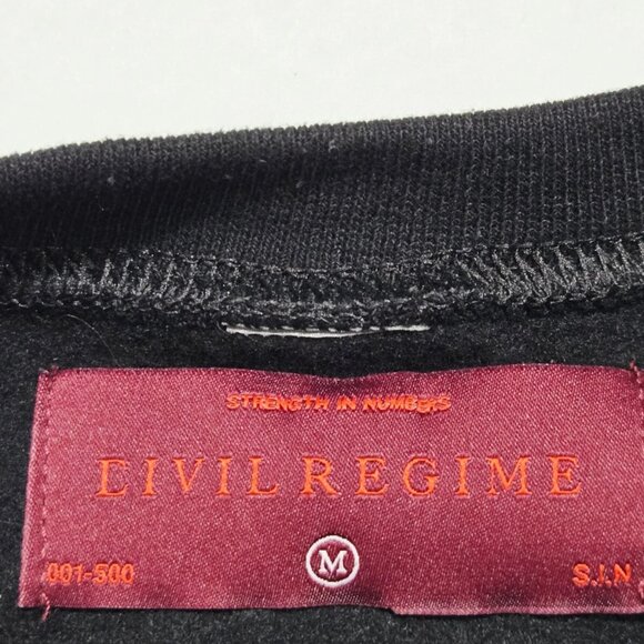 Civil Regime Sweatshirt Unisex Black Medium 206 Blooming‎ Through Chaos Crewneck - Picture 6 of 10